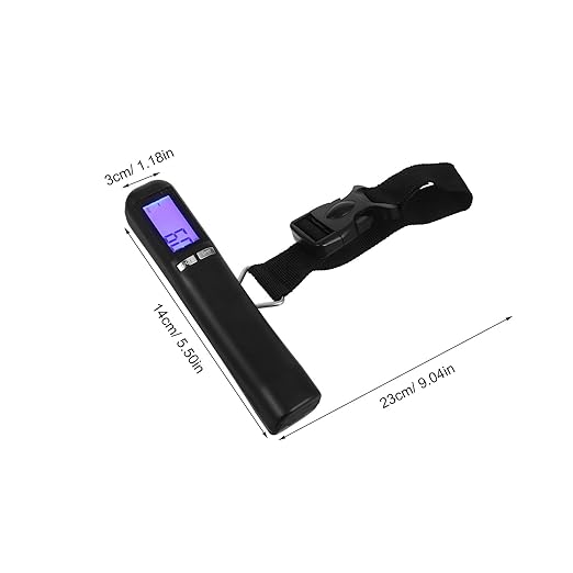 Digital Hanging Luggage Scale with High-Strength Strap, Handheld Electronic Travel Weight Scale for Suitcase Baggage Weighing Up to 50Kg/110Lb, Backlit Screen for Accurate Airport