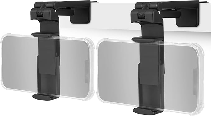 Wicked Chili 2X Airplane in Flight Phone Holder | Travel Essential Gadget for Plane | Universal Foldable Pocket Size Smartphone Mount | 360° Rotation | Train Work Monitor Kitchen & Video (Patented)