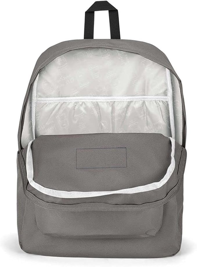 JanSport SuperBreak Plus Backpack with Padded 15-inch Laptop Sleeve and Integrated Bottle Pocket - Spacious and Durable Daypack for Work and Travel - Graphite Grey