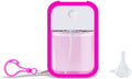 Refillable Hand Sanitizer Spray Bottle Keychain - 1oz / 30ml Leakproof Empty Spray Bottle with Silicone Case, Funnel & Clip,Portable Mini Travel Sanitizer Holder for Purse, Pocket, Gym Bag
