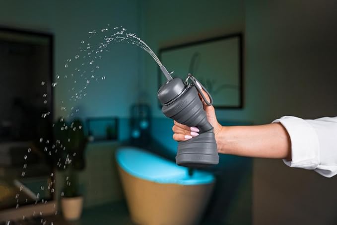 Portable Travel Bidet Bottle – 600ml Foldable Handheld Bidet Sprayer Shattaf| Leak-Proof, Compact & Eco-Friendly Personal Hygiene for Home, Office & Travel