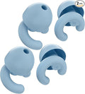 Noise Cancelling Ear Plugs for Sleep, Small Ear Fit - No-Pain for Side Sleepers, 33dB NRR Reusable Silicone One-Piece Design, 2 Sizes for Adults & Kids, Portable Case (Blue, 2 Pair)
