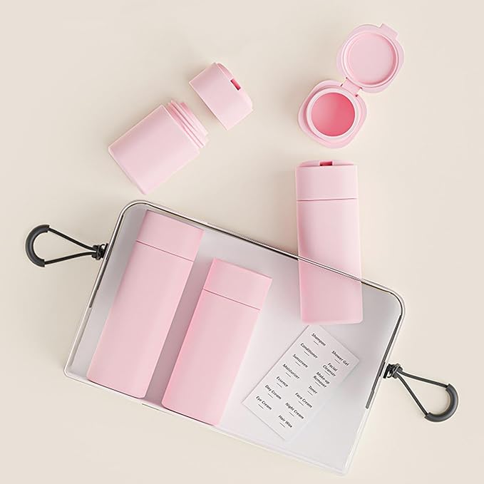 Travel Bottles Set - TSA Approved Leak Proof Squeezable Containers for Toiletries, Conditioner, Shampoo, Lotion & Body Wash Accessories (white)