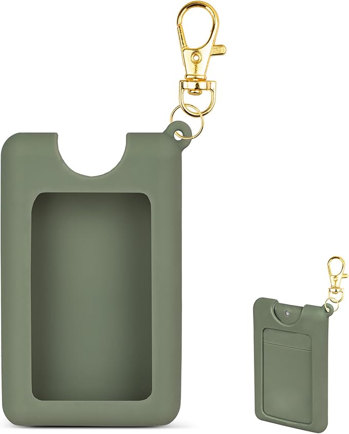 Silicone Case Compatible with Noshinku Pocket Hand Sanitizer, Protective Case with Keychain for Travel Size