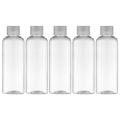 Tekson Plastic Travel Bottles 3.4 oz, Travel Size Containers for Shampoo, Empty Mouthwash Bottles with Clear Screw Cap (100ml, Clear)
