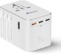 OREI 45Watt Universal Travel Adapter | 3X USBC 2XUSB A - 6-in-1 Universal Power Adapter | Universal Chargers for All Devices Compatible 150+ Countries | Type C, A, G, I Compatible