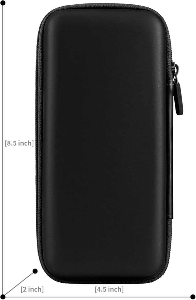 iMangoo Travel Essential Electronics Organizer Pouch Charger Case Shockproof Dual Zipper Power Bank Cables Tech Accessories Purse, Men & Women Travel Must Have Storage Bag, 8.5x4.5x2 inch Black