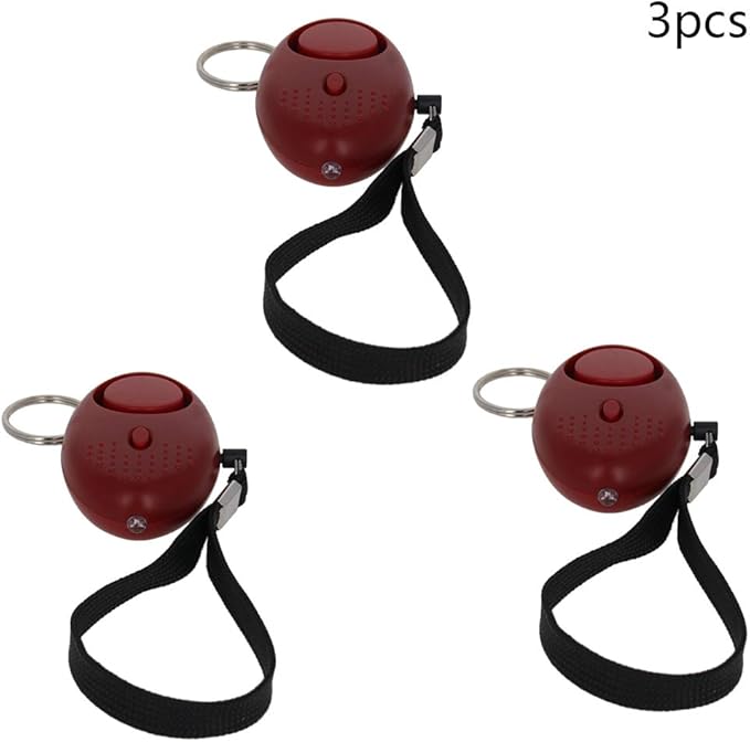 Othmro Safe Sound Personal Alarm 3 Pack 130DB Personal Security Alarm Keychain with LED Lights, Emergency Safety Alarm for Women, Men, Children, Elderly Red