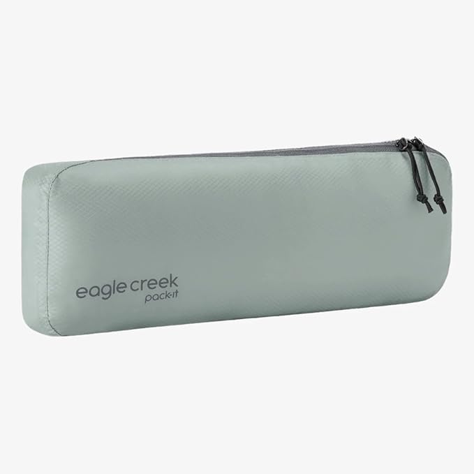 Eagle Creek Pack-It Isolate Slim Cube M/M/M Set - Minimalist Compact Travel Organizer for Hair Styling Tools, Belts & Small Items - Travel Accessories - Storm Grey