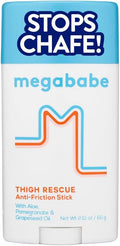 Megababe Thigh Rescue Anti-Chafe Stick | Prevents Skin Chafe & Irritation | Thighs, arms, Bra-Lines & More