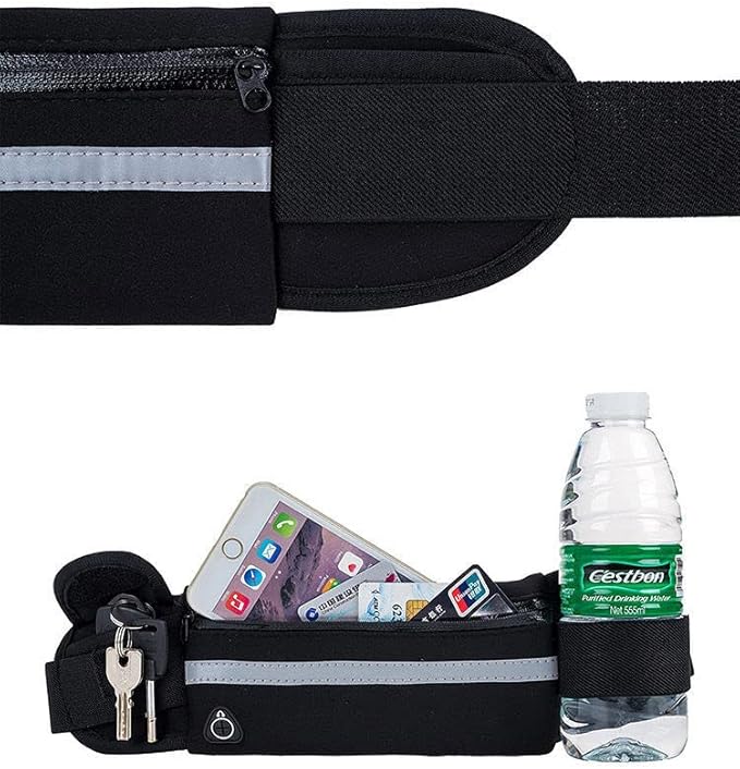 Armear Travel Belt Money Waist Pack - Hidden Waterproof Anti Theft Passport Security Fanny Pouch Wallet for Running Men Women