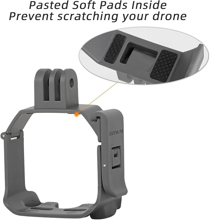 BTG DJI Mini 4 Pro Drone Action Camera Mount Holder for DJI OSMO Action 5 Pro 4 3/Pocket 3 2 /Fimi Palm 2 / Insta360 Go 3 3S/ONE X4 X3/ONE R/Night Light Sport Camera Mount