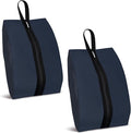 Shoe Bags for Travel, Set of 2 Pack Shoe Travel Bags for Packing, Large Waterproof Portable Travel Shoe Bag with Zipper Travel Essentials Women for and Men (Navy Blue, 2-Pack)