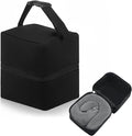 Shinylin 1 Pcs Travel Neck Pillow Bag 5.51 x 5.51 x 6.69 Inches Black Canvas Carrying Case with Handle & Quick Clasp Attaches to Luggage Backpacks for Airplane Train Journey