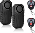 Bike Alarms 2Pack, Motorcycle Alarm with Remote, Electric Scooter Alarm System Anti Theft, Vibration Motion Sensor Security Adjustable Sounds & Sensitivity113dB Super Loud IP65 Waterproof