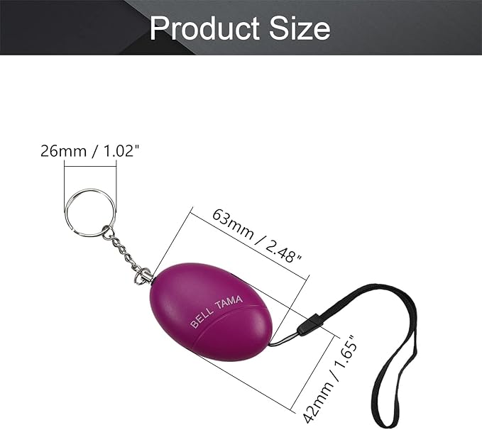 Othmro 4 Pack 120DB Personal Alarm, Purple