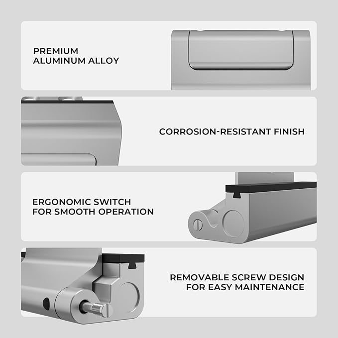 Greatalent 4Pack Home Security Door Reinforcement Lock Childproof, Door Locks for Kids Safety, Door Lock Latch Stopper for Front Door Inside Top of Door, Aluminum Construction Finish