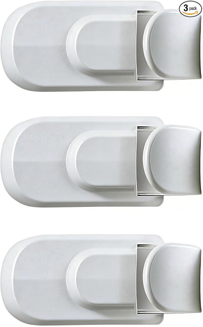 Door Lock for Kids Safety, Snap-On Child Proof Door Latch for Bedrooms Inside, No Drill Portable Door Lock for Baby, Toddler & Pet Proofing Home Use (3Pcs)