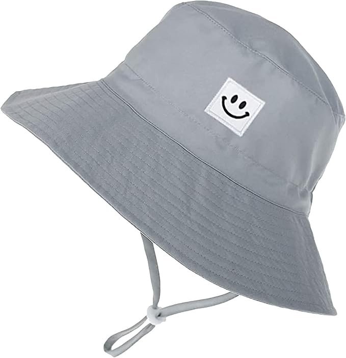 55cube UPF 50+ Baby & Toddler Sun Hat, Wide Brim Infant Bucket Hat for Beach & Outdoors, Adjustable Fit for Ages 0-4 Years