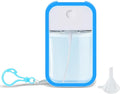 Refillable Hand Sanitizer Spray Bottle Keychain - 1oz / 50ml Leakproof Empty Spray Bottle with Silicone Case, Funnel & Clip,Portable Mini Travel Sanitizer Holder for Purse, Pocket, Gym Bag