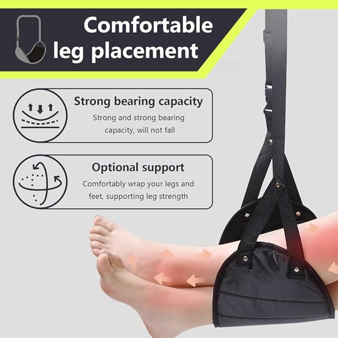 Plane Foot Hammock Portable Airplane Footrest to Relax Your Feet Airplane Travel Accessories Desk Foot Hammock Travel Foot Rest Comfy Foot Hanger Airplane