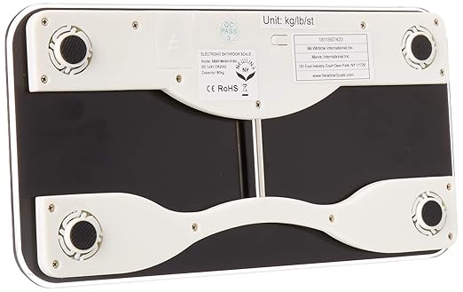 NewlineNY Black Mini Bathroom Scale + Travel Slip Case SBB-0718MBK+101BG