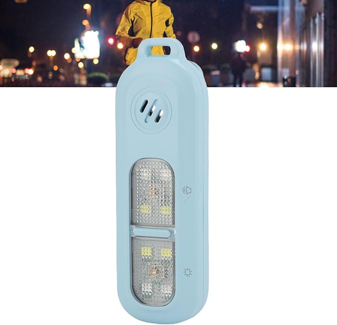 Zyyini Personal Security Alarm Keychain, 130dB Loud Alarm with LED Light for Emergency, USB Rechargeable, Water Proof, Compact Design for Running Cycling Night Safety (Blue)