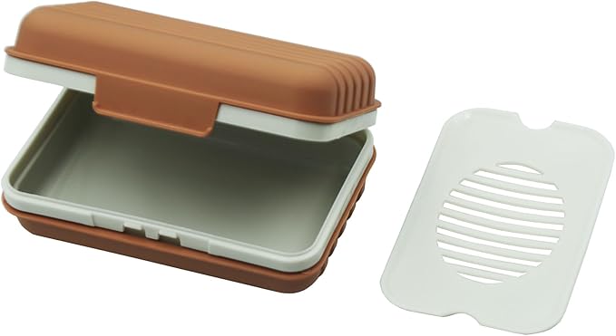 2 Pack Travel Soap Case Holder,Portable Soap Box with Draining Layer for Shower,Bathroom,Camping,Hiking,Gym (Orange)