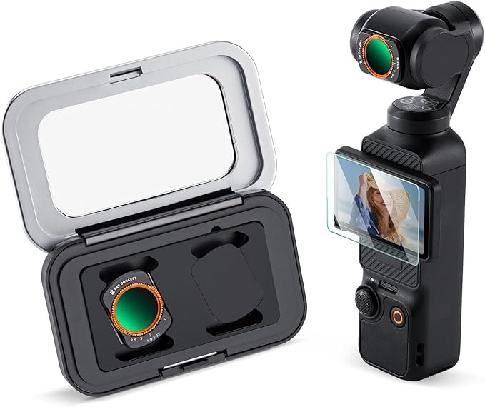 K&F CONCEPT Magnetic Variable ND2-32 Filter Compatible with DJI Osmo Pocket 3, K-Series 1-5 Limited Stops Adjustable ND Filter, Action Camera Accessories, Multi-Coated HD Optical Glass