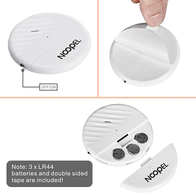 Window Alarms 5 Pack, 125dB Loud Vibration Sensors for Home Security & Glass Break Detection, with Low Battery Indicator