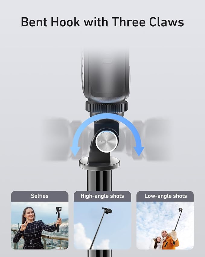 TELESIN 35" Extension Selfie Stick for GoPro, Portable Vlog Selfie Stick Handle Monopod Pole for GoPro Hero 13 12/Insta360/DJI Osmo Nano Action 6 5 4 Pocket/AKASO/Xtra Muse Action Camera Accessories