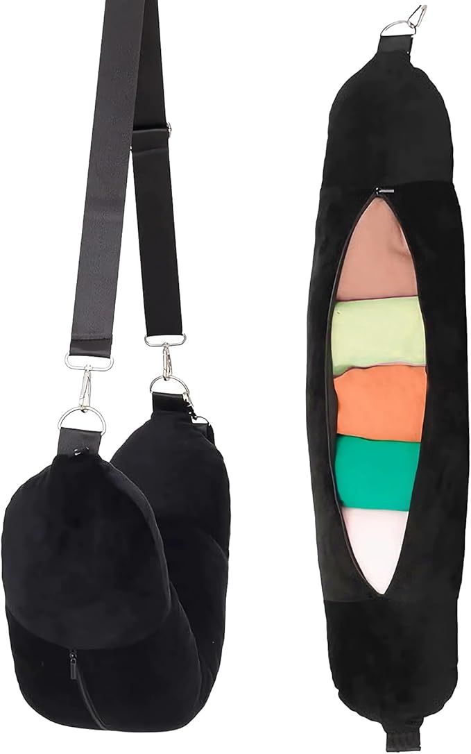 Travel Neck Pillow Stuffable Neck Pillow Airplanes for Extra Luggage - Avoid Baggage Fees Multi-Functional Tube Pillow with Clothes Fits 3+ Days of Travel Essentials