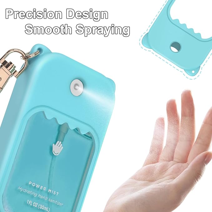 Hand Sanitizer Spray Case for Touchland Silicone Touchland Case Keychain Cute Hand Sanitizer Holder Keychain Compatible with Touch land Power Mist Gentle/Glow Mist