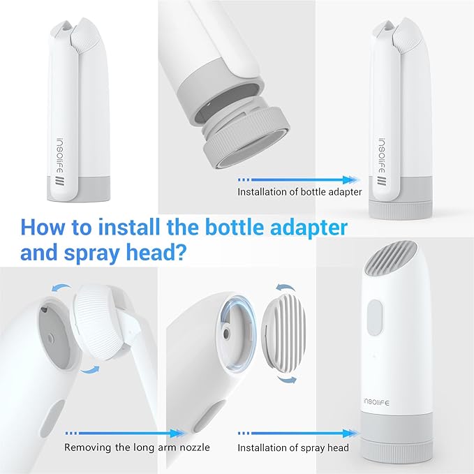 Portable Bidet | High Pressure Travel Bidets with Adapter | Rechargeable Portable Electric Bidets for Men & Women Cleaning | Portable Bidet for Travel