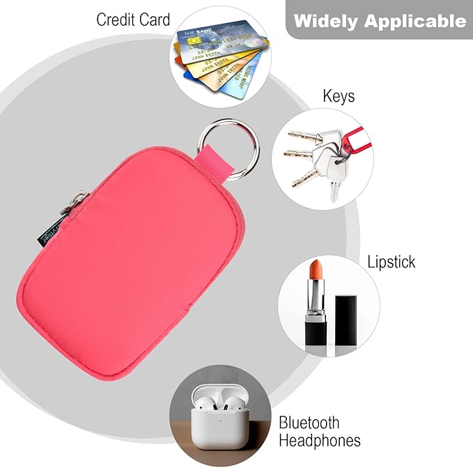 Beautyflier Pocket Hand Sanitizer Spray Case for Touchland Power Mist and Glow Mist 1FL OZ, Zipper Pouch for Hand Sanitizer Spray Bottle, with Removable Neck Strap, Great for Travel (Light Pink)