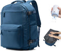 VGCUB Vacuum Backpack Travel with Electric Pump Vacpack System Storage Compression Laptop Work Business Waterproof College Weekender Bags Casual Daypack Backpacks for Women Men Blue