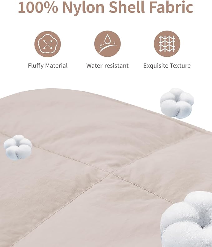 Narwey Travel Makeup Bag for Women Girl, Quilted Makeup Bag Cosmetic Make up Organizer Bags, Cute Small Travel Toiletry Bag for Toiletries (Khaki)