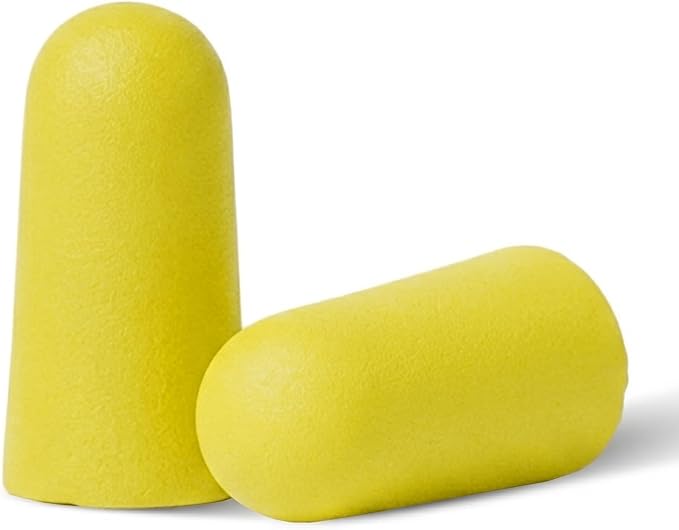 Soft Foam Earplugs, 33 dB NRR, (6 Pair 12 Ear Plugs) Maximum Protection for Sleeping; Silence Snoring, Airplanes, Airports, Power Tools, Phone Conversations, Loud Work Environments (Yellow)