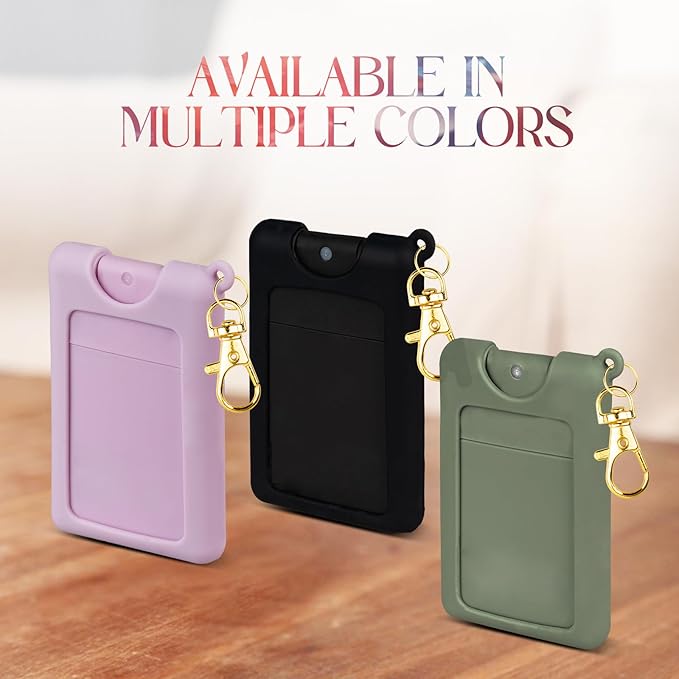 Silicone Case Compatible with Noshinku Pocket Hand Sanitizer, Protective Case with Keychain for Travel Size