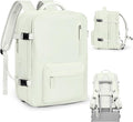 VGCUB Large Travel Backpack Bag for Women Men,Carry on Backpack,17 Inch Laptop Business Work Waterproof Backpack with Laptop Compartment,Person Item Flight Approved,Mochila de Viaje,White Expandable