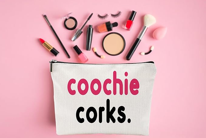 ZUYUROU Tampon Holder for Bathroom - Funny Gifts for Women, Girls Night Out Gifts - Coochie Corks Makeup Pouch