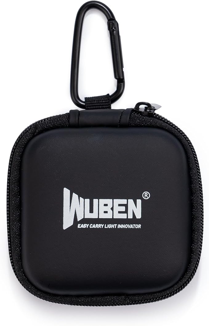 WUBEN G5 Flashlight Holster, EDC Mini Flashlight Pouch 75 * 75 * 30mm, Portable Storage Carry Case with Carabiner Clip for Outdoor Camping Hiking (Flashlight Not Included)