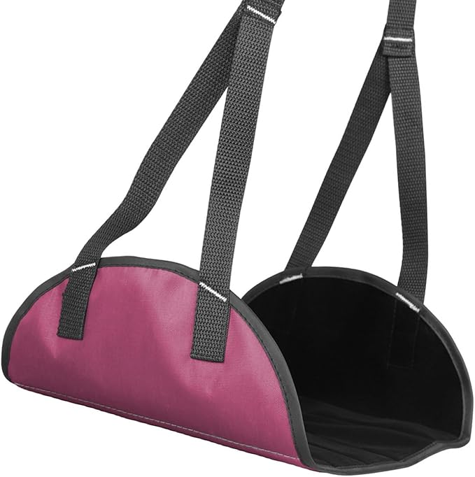 Travel Foot Hammock for Long Trip Airplanes Train Office Lightweight Practical Mesh Fabric Foldable Compact Rest Comfortable Rest for Long