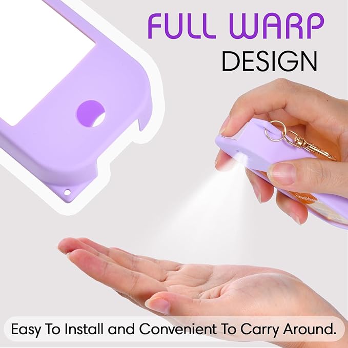 Silicone Case Compatible with Touchland Hand Sanitizer Spray, Protective Case for Spray 1FL. OZ (Purple(1PCS))