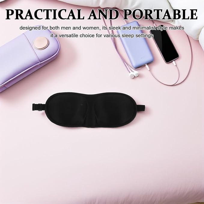 3D Contoured Sleep Mask 6pcs for Men and Women, Memory Foam Light-Blocking Eye Mask with Soft Edges for Airplane Travel and Deep Sleep, Ergonomic Blackout Eye Cover