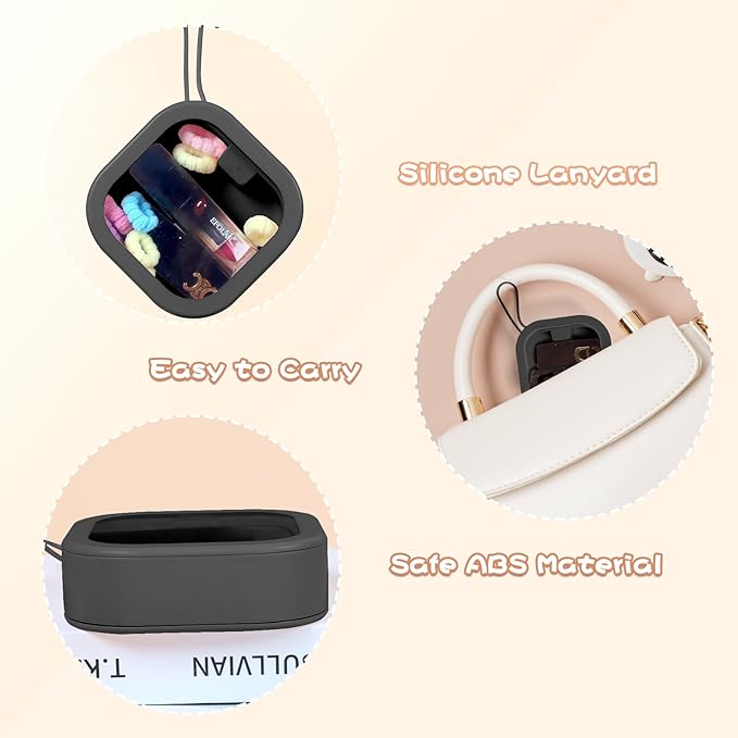 Hair Tie Organizer, Small Portable Hair Accessories Storage Can Be Stackable Or Hung On The Wall, Small Items Holder Hair Tie Organizer for Jewelry Hair Stuff Hair Clip Cotton Swab