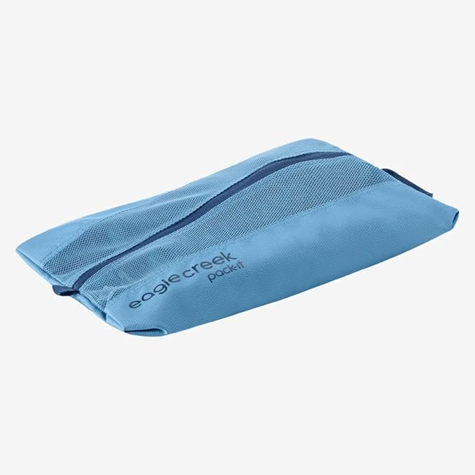 Eagle Creek Pack-It Reveal Shoe Sack - Breathable Shoe Storage Sack for Optimizing Luggage Space - Quick-Drying Material - Lightweight - Washable - Ventilated - Blue Dawn
