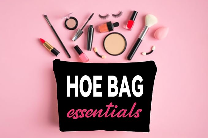 ZUYUROU Funny Gifts for Women, Friends, Hostess Gift Ideas Cool Gifts for Women Girls Birthday Gift Ideas Gag gifts Girls Weekend Overnight Fun Makeup Travel Bag Cosmetic Bag-Black