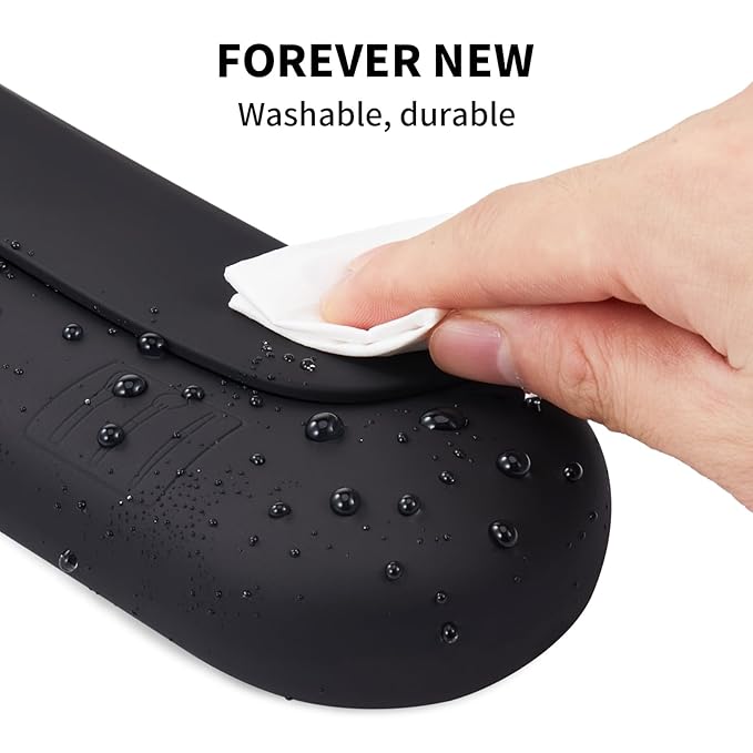AGIKET Silicone Makeup Brush Holder Travel Cosmetic Bag：Soft Portable Cosmetic Face Brushes Holder with Upgrade Anti-Fall Out Magnetic Closure, Large Travel Makeup Brush Case - Black
