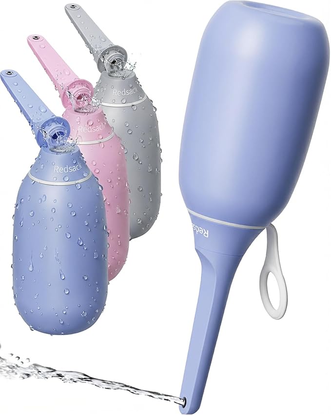 High Pressure Portable Bidet for Travel,Foldable Flip-Top Peri Bottle with Hook Ring,Handheld Bidet Sprayer for Personal Hygiene,BPA-Free,400ML Personal Toilet for Women Men Baby Cleaning(Purple)
